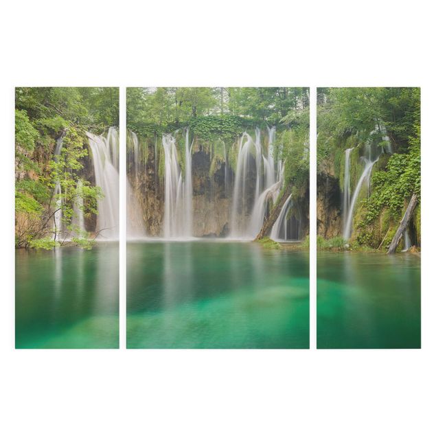 Quadri su tela con cascata Cascata dei laghi di Plitvice