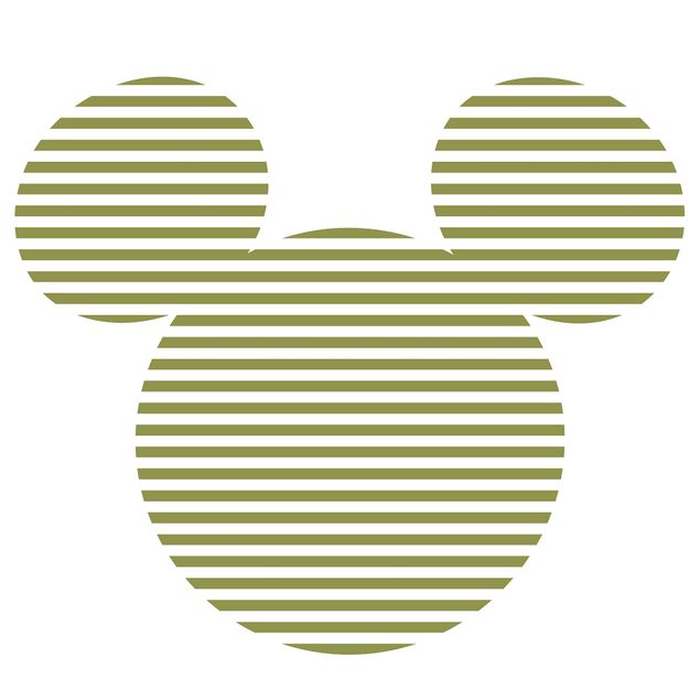 Carta parati adesiva Mickey Head Stripes