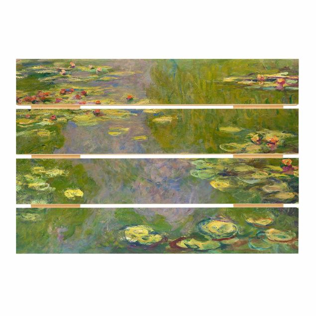 Quadri in legno con fiori Claude Monet - Ninfee verdi