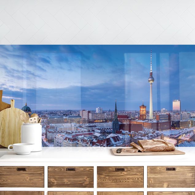 Rivestimenti per cucina con architettura e skylines Neve a Berlino