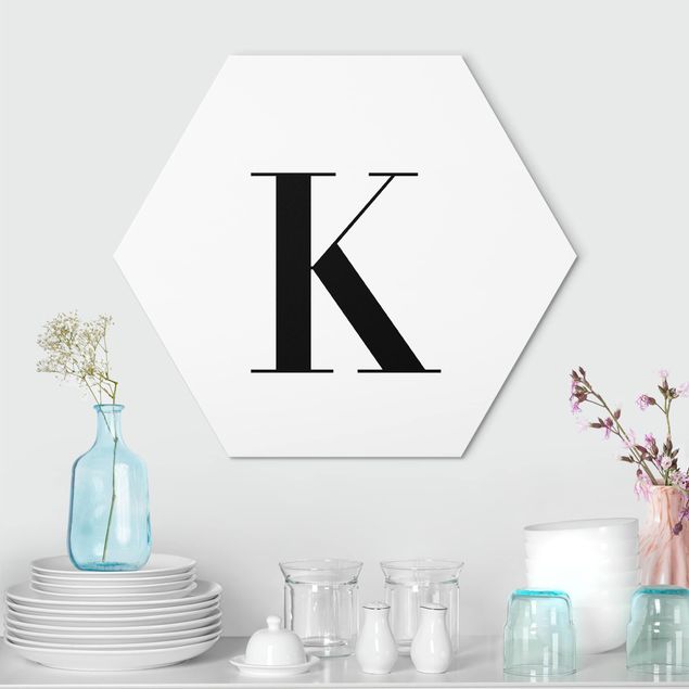 Quadro moderno Lettera Serif Bianca K