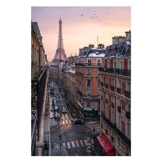 Lavagne magnetiche con architettura e skylines La Torre Eiffel al tramonto