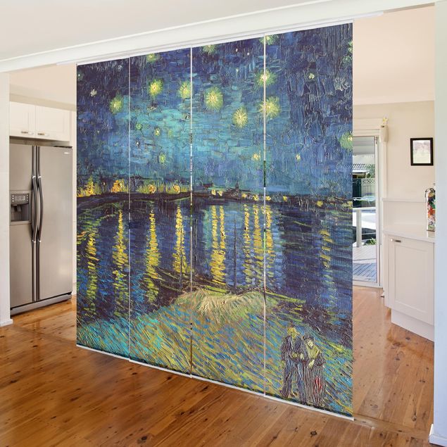 Impressionismo quadri Vincent Van Gogh - Notte stellata sul Rodano