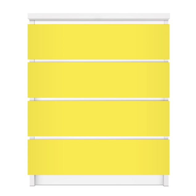 Pellicole adesive per mobili cassettiera Malm IKEA Colore Giallo limone