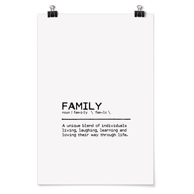 Quadri stampe Definizione Famiglia Unica