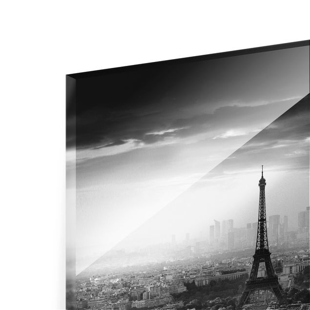 Quadri stampe La Torre Eiffel dall'alto in bianco e nero