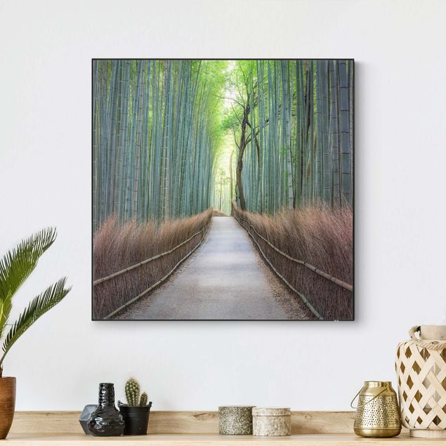 Quadro paesaggio Sentiero tra i bambù