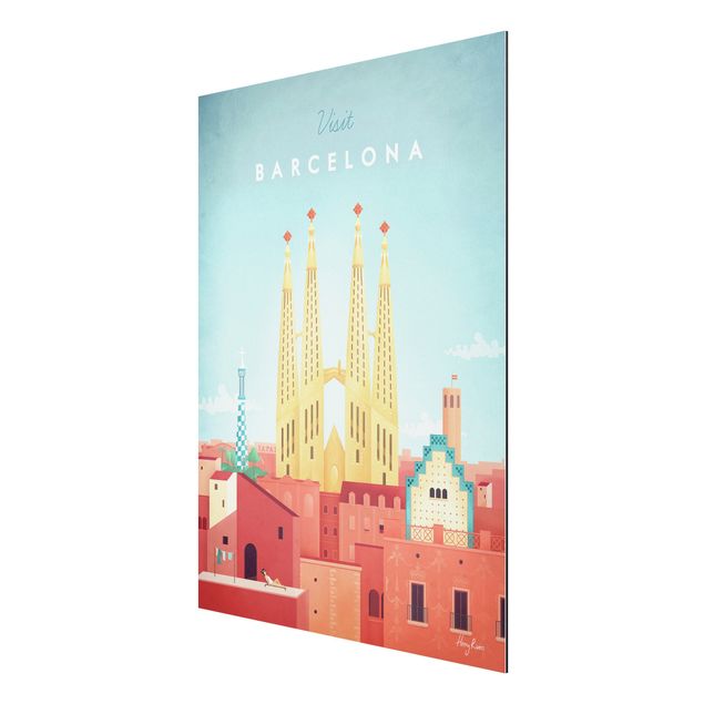 Quadro città Poster di viaggio - Barcellona
