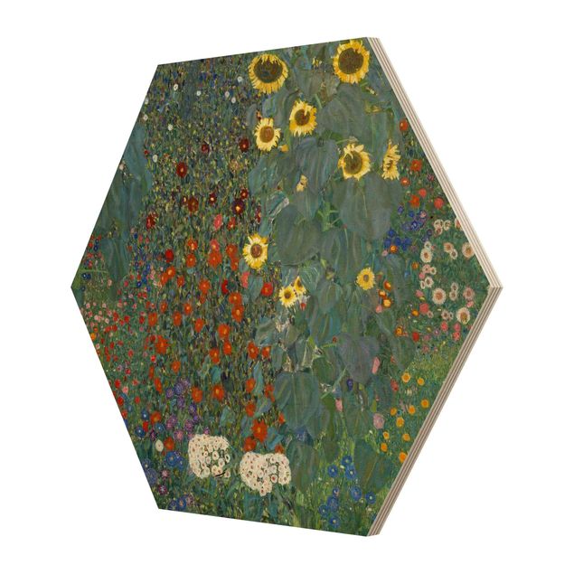 Stampe Gustav Klimt - Girasoli in giardino