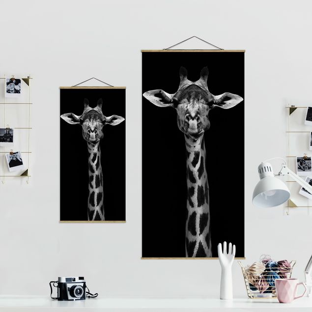 Quadri Ritratto di giraffa scura