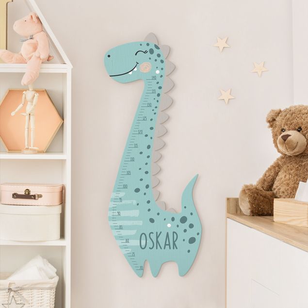 Decorazioni cameretta Dinosauro pastello per bambino con nome personalizzato