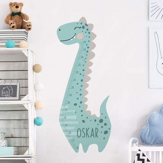Decorazioni camera bambini Dinosauro pastello per bambino con nome personalizzato