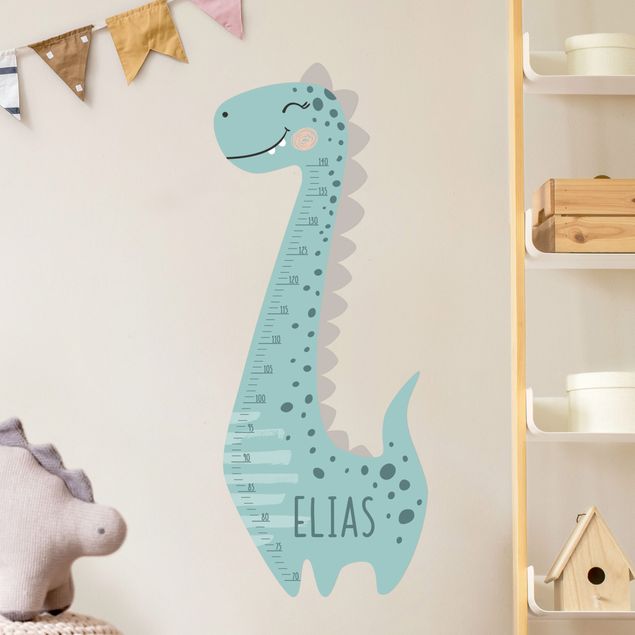 Stickers murali dinosauri Dinosauro pastello per bambino con nome personalizzato