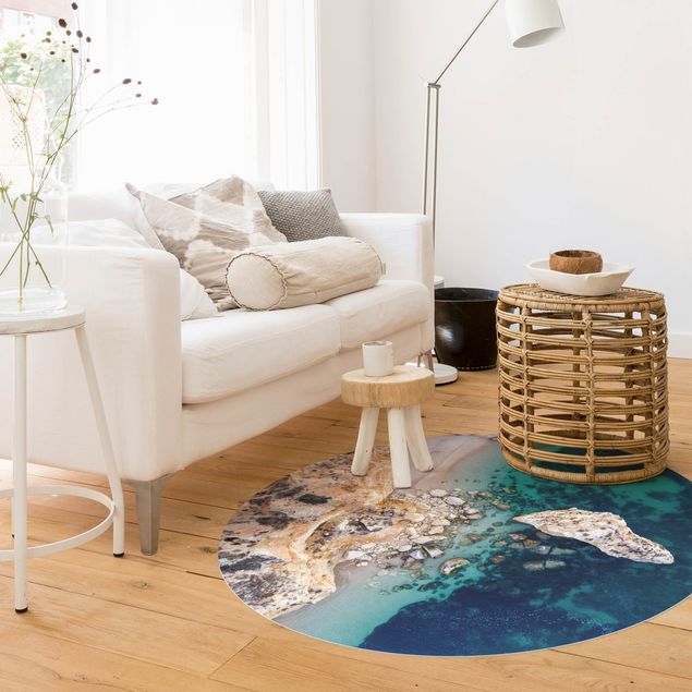 tappeto design moderno Vista dall'alto paesaggio costiero