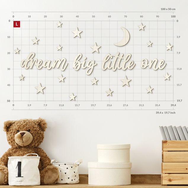 Quadri famiglia Dream big little one - Luna & stelle