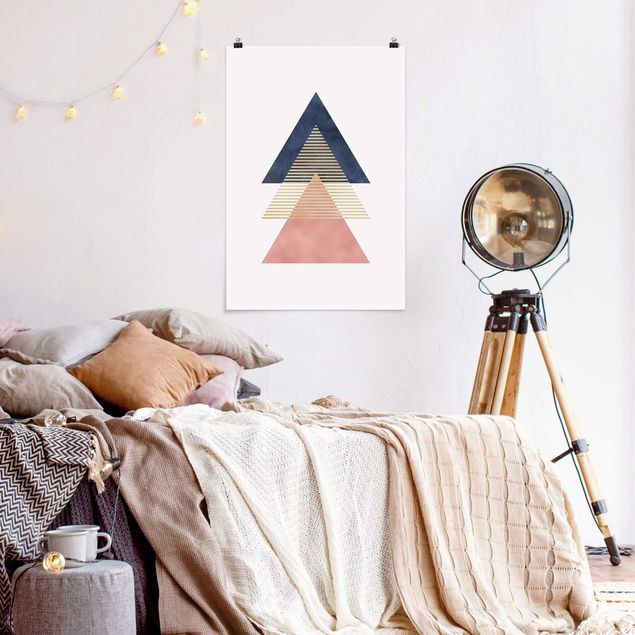 Poster astratto Tre triangoli