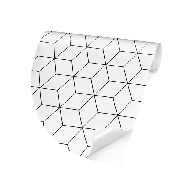 Carta da parati tnt Motivo a cubi e stelle tridimensionali