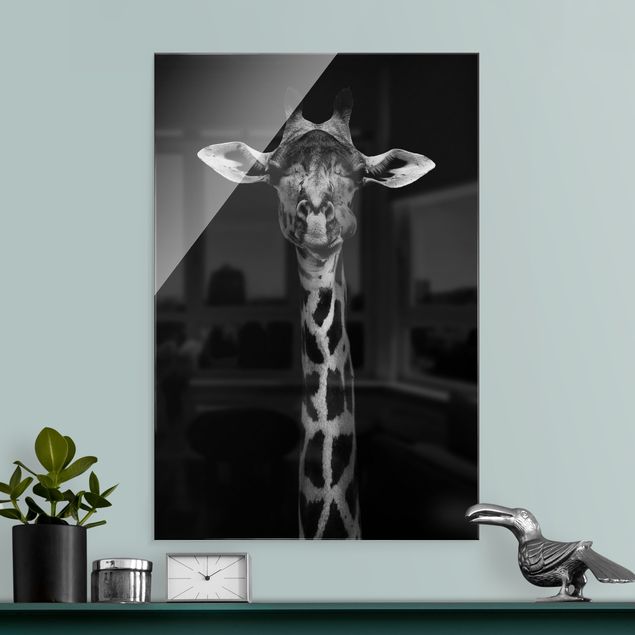 Quadro giraffa Ritratto di giraffa scura