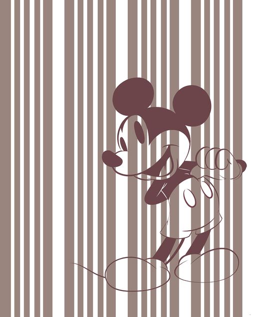 Carte da parati adesive Mickey Tone-on-Tone