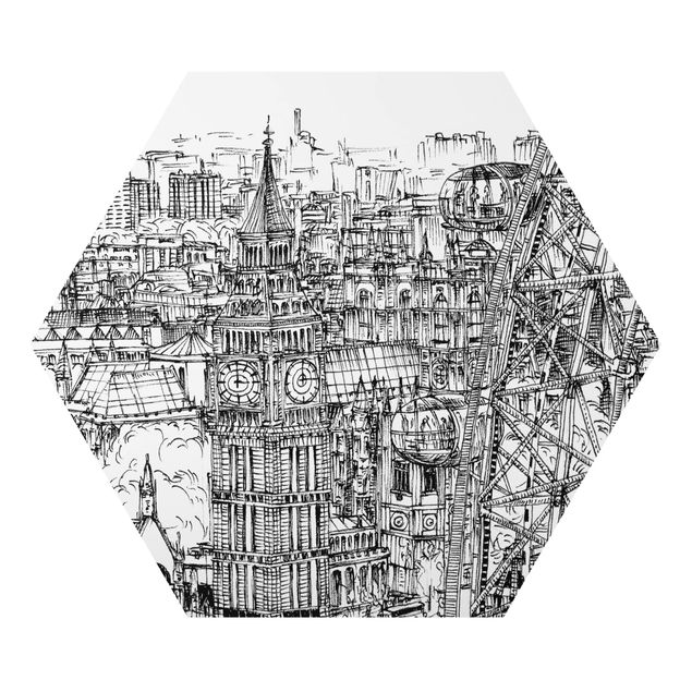Stampe Studio della città - London Eye