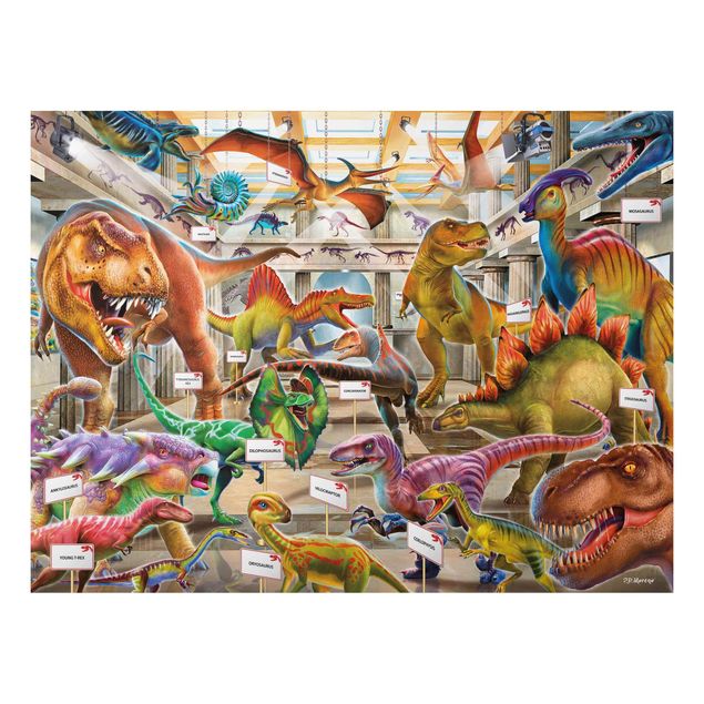 Quadro moderno Dinosauri nel Museo di Storia Naturale