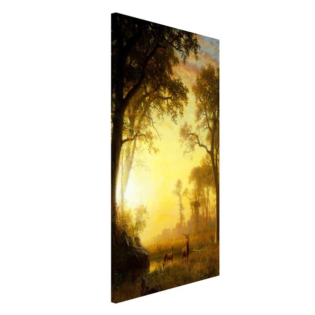 Romanticismo quadri Albert Bierstadt - Luce nella foresta