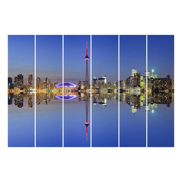 Tessili per la casa Toronto City Skyline di prima del lago Ontario