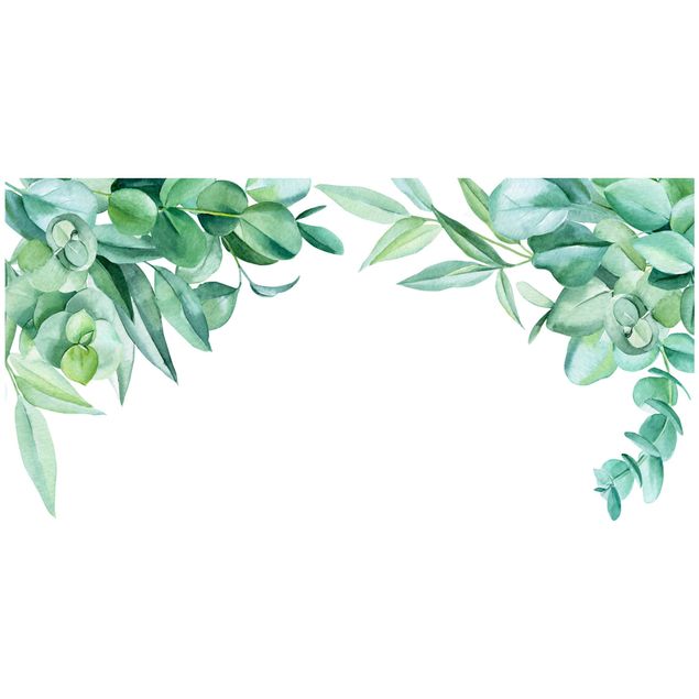 Adesivo murale - Acquerello Eucalyptus ornamento XXL