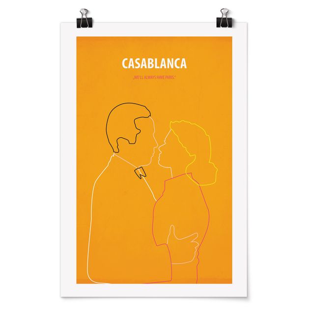 Poster quadri famosi Locandina film Casablanca