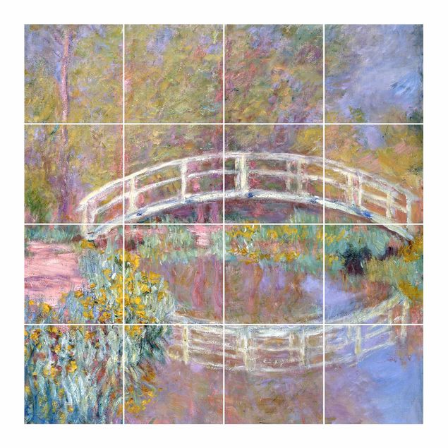 Adesivi per piastrelle con fiori Claude Monet - Ponte del giardino di Monet
