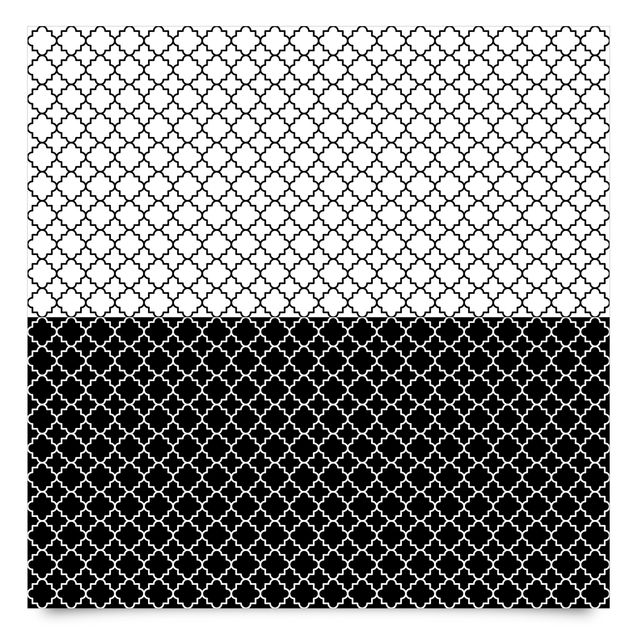 Pellicola adesiva per pareti Set di piastrelle marocchine a forma di quadrifoglio