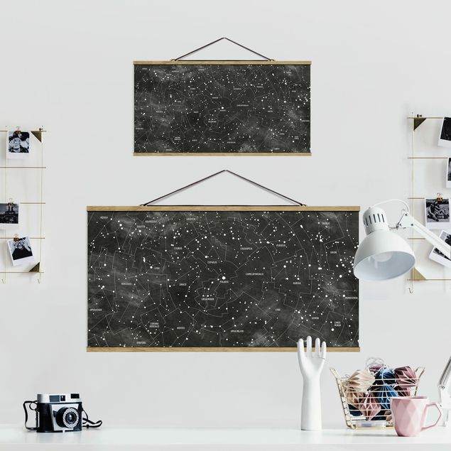 Foto su tessuto da parete con bastone - Constellation Mappa Ottica pannello - Orizzontale 1:2