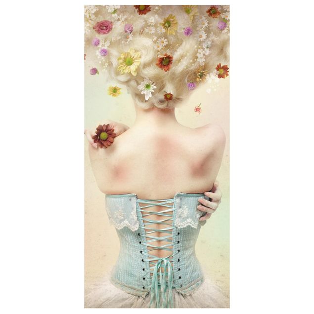 Tenda a pannello - Girl of the flower garden - 250x120cm