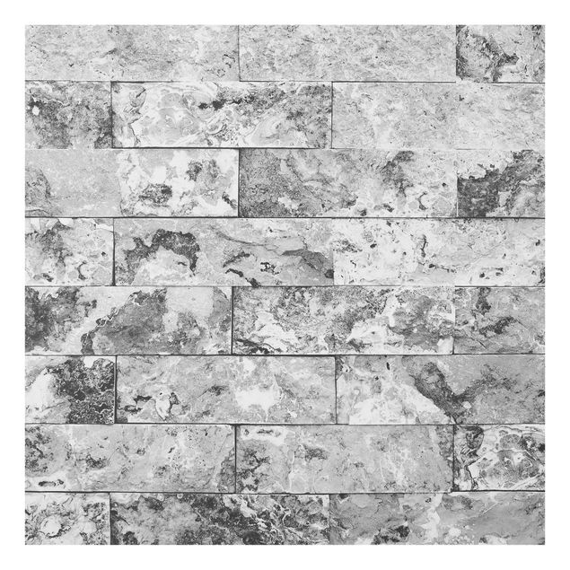 Paraschizzi cucina Muro di pietra in marmo naturale grigio