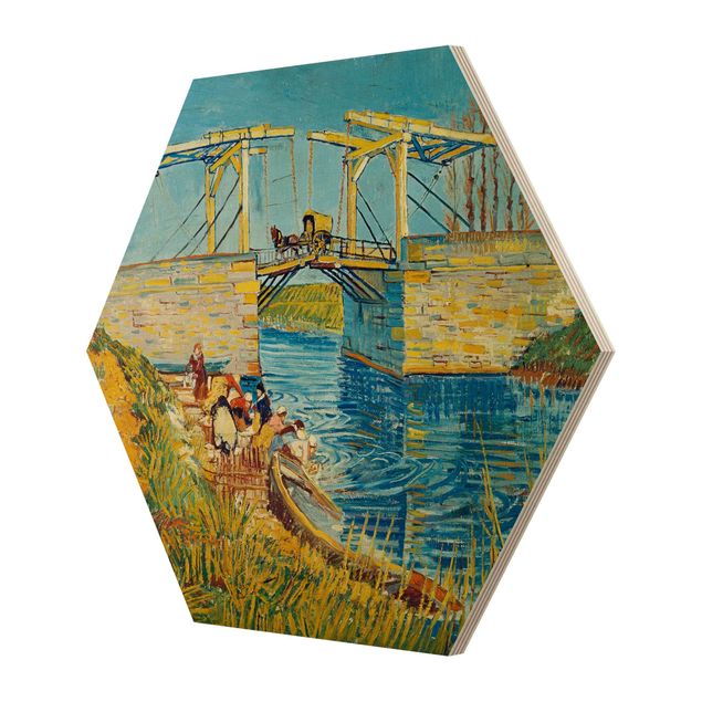 Van gogh quadro Vincent van Gogh - Il ponte levatoio di Arles con un gruppo di lavandaie