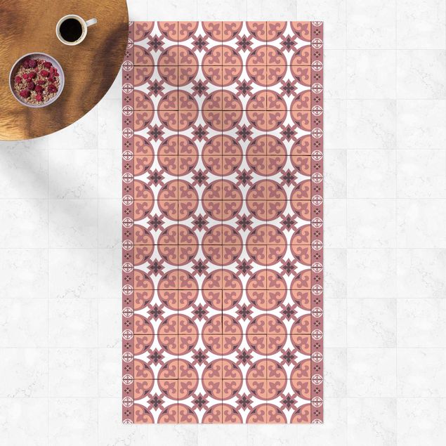tappeti per balcone Mix di piastrelle geometriche Cerchi Arancione