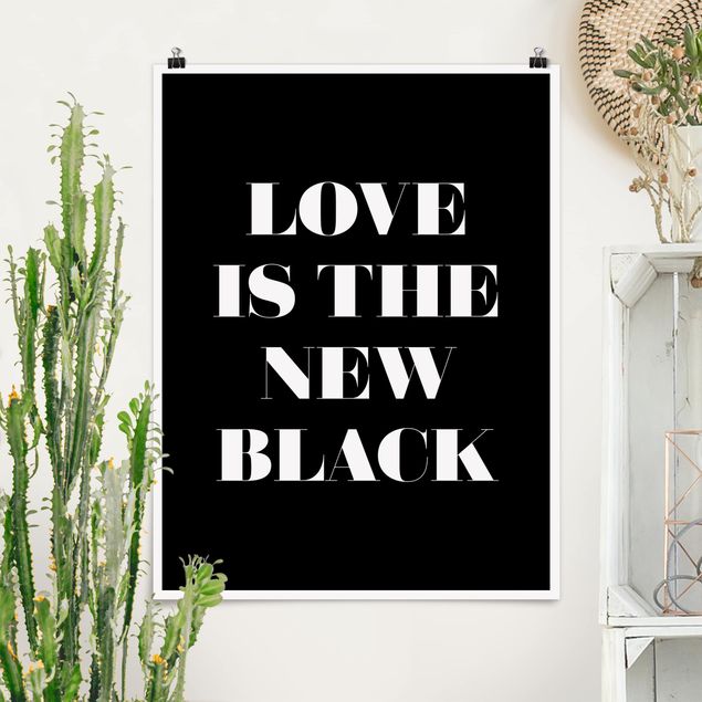 Quadro moderno L'amore è il nuovo nero