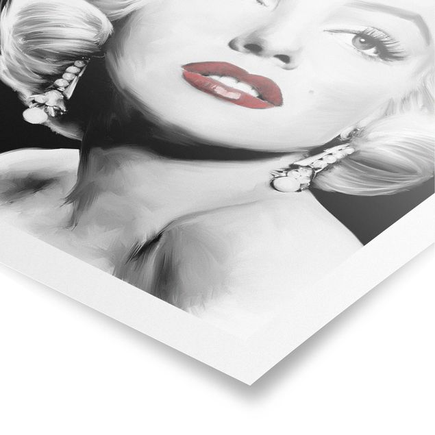 Quadri stampe Marilyn con gli orecchini