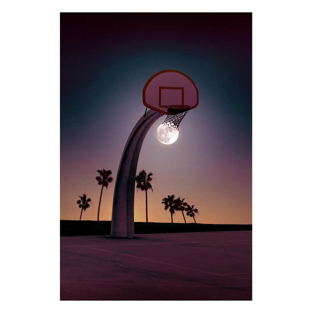 Riproduzioni quadri famosi Pallone da basket con luna