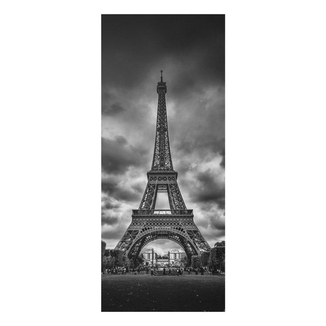 Quadri moderni   Torre Eiffel davanti alle nuvole in bianco e nero