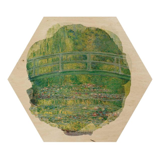 Quadri in legno con paesaggio Acquerelli - Claude Monet - Ponte giapponese