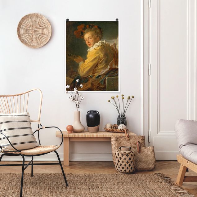 Stile di pittura Jean Honoré Fragonard - Uomo che suona uno strumento