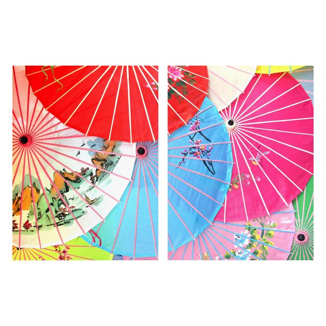 Quadri colorati Gli ombrelloni cinesi