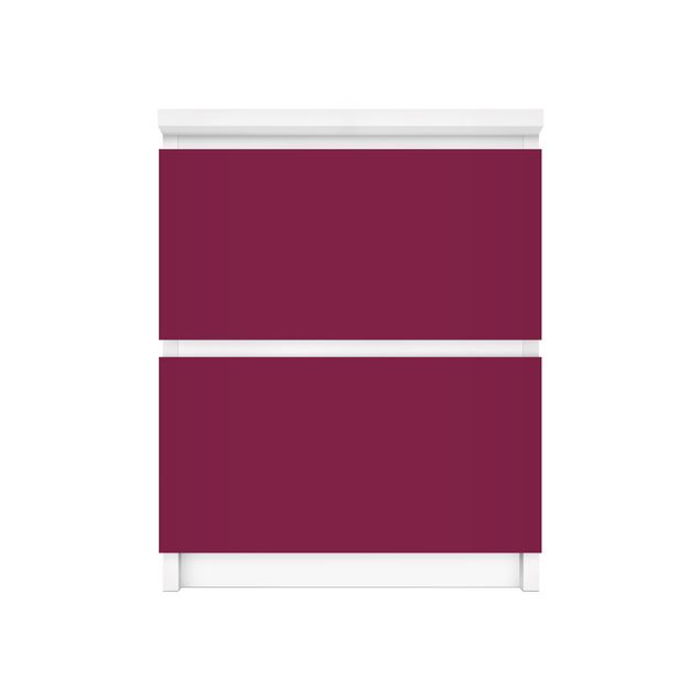 Pellicole adesive per mobili cassettiera Malm IKEA Colore Rosso Vino