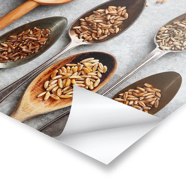 Poster - Cereal Grains Spoon - Orizzontale 3:4