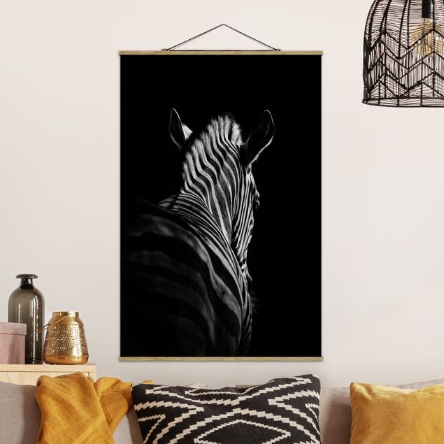 Quadri con zebre Silhouette Zebra scuro