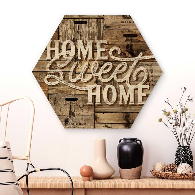 Quadri in legno con citazioni Home sweet Home Pannello di legno