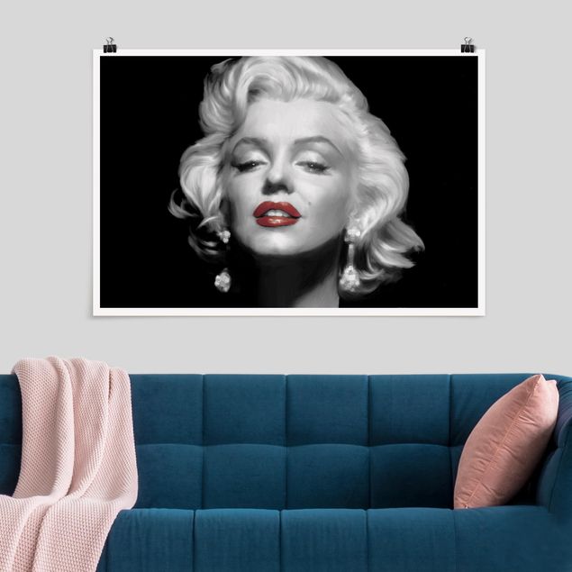 Quadri moderni   Marilyn con le labbra rosse