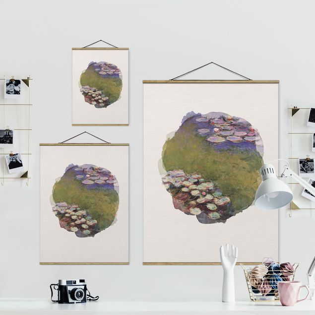 Quadri fiori Acquerelli - Claude Monet - Ninfee