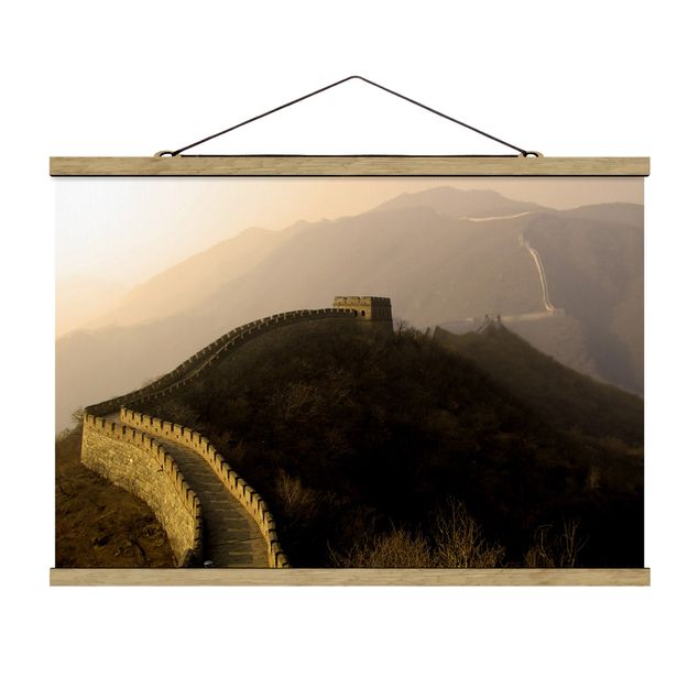 Quadro natura Alba sopra la muraglia cinese